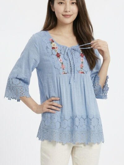 Inneke Lace Tunic Blouse