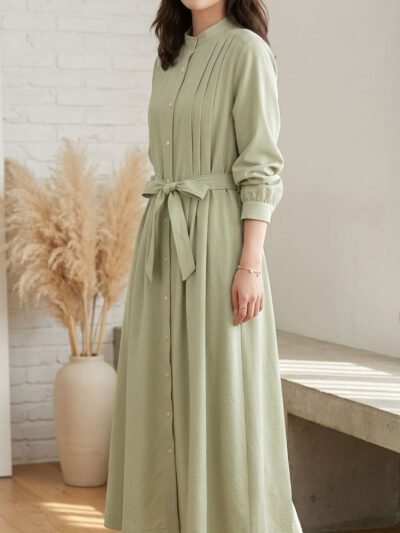 Keisa Plitted Belt Dress